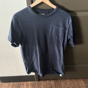 Dark navy heavy cotton pocket tee